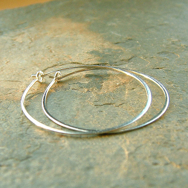 silver hoop earrings