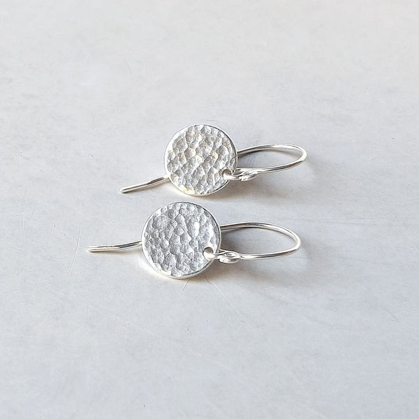 small round disc earring