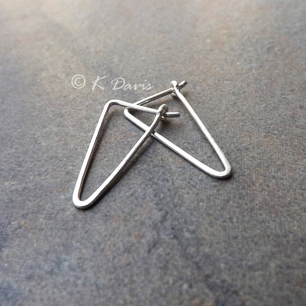 handmade triangle hoops 